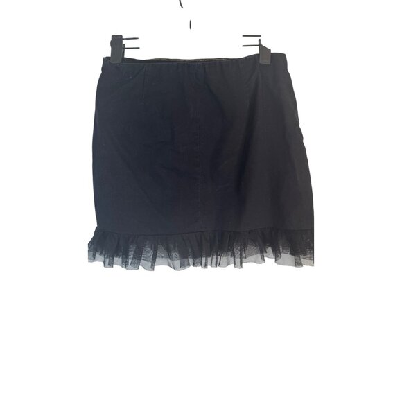 ZARA Size Medium Black Layered Ruffled Dainty Mini Skirt Trafaluc Collection - Picture 8 of 14